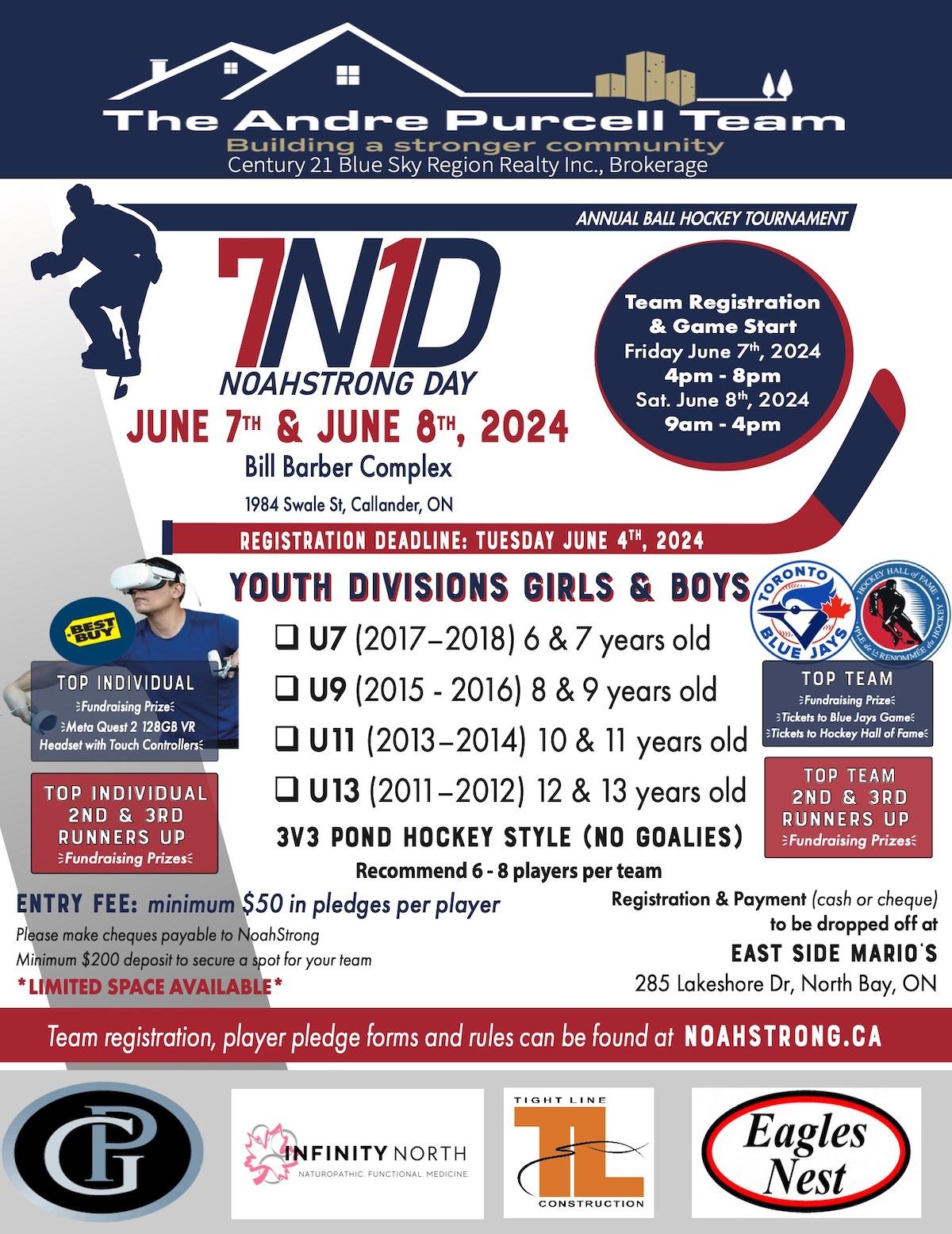 Noahstrong Poster Letter Size Ball hockey tournament 2024